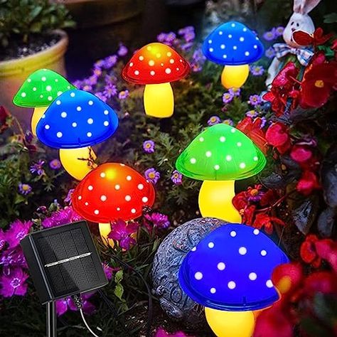 Upgraded Outdoor Garden Lights,6 Pack Solar Garden Lights19.7ft 8 Modes IP65 Waterproof Solar Mushroom Lamp Landscape Light for Yard Patio Lawn Garden Pathway Fence Camping Decor Solar Mushroom Lights, Outdoor Garden Lights, Mushroom Light, Solar Landscape Lighting, Solar Landscape, Yard Fence, Solar Garden Lights, Mushroom Lights, Halloween Christmas Decorations