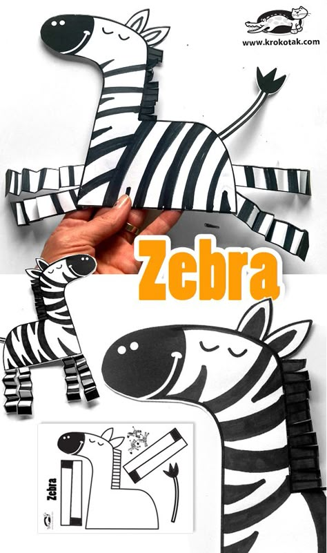 Zebra Activities For Preschool, Zebra Art For Kids, Zebra Crafts Preschool, Zebra Crafts For Kids, Zebra Activities, Zoo Mš, Zebra Art Project, Zebra Craft, Zebra Drawing