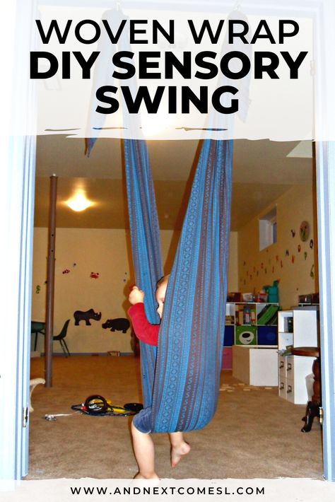 with woven wrap Sensory Swing Indoor, Gestalt Language Processing, Bedroom Swing, Light Table Activities, Nest Ideas, Sensory Swing, Sensory Activities For Kids, Special Needs Resources, Table Activities