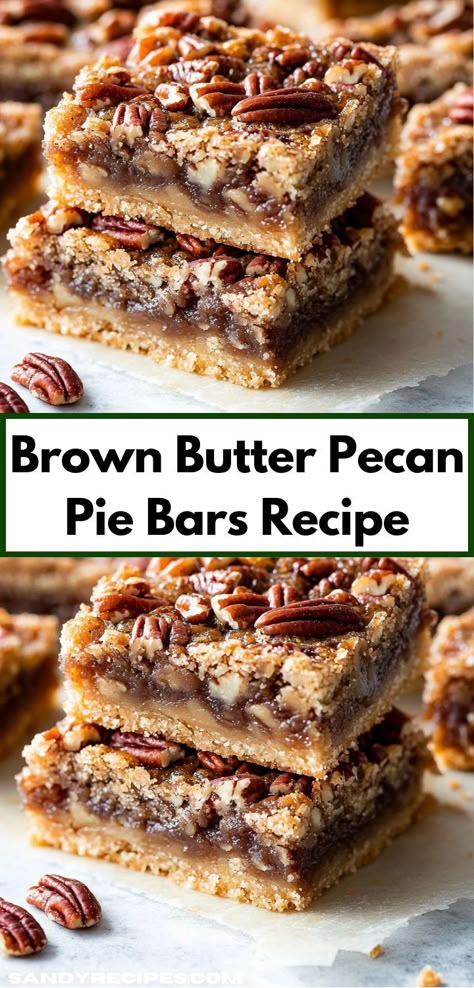 Looking for a simple dessert that wows? Discover these Brown Butter Pecan Pie Bars! Their buttery goodness and crunchy pecans create a delightful treat, making them a family favorite for any occasion. Brown Butter Pecan Pie, Butter Pecan Pie, Pecan Pie Bar, Pecan Bars Recipe, Pecan Pie Bars Recipe, Pie Bars Recipe, Pecan Desserts, Pie Bar Recipes, Pecan Bars