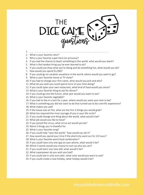 Questions To Get To Know Someone Game, Fun Game Questions, Loaded Questions Game, Starburst Game Questions, Getting To Know You Party Games, Dice Getting To Know You Game, Get To Know You Games For Moms, M And M Get To Know You Game, Games For Getting To Know Each Other