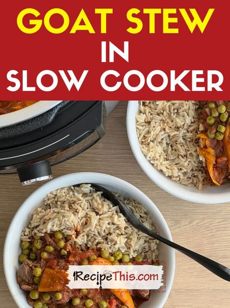 Goat Stew In Slow Cooker Goat Stew Slow Cooker, Stew In Slow Cooker, Goat Stew, Sausage And Bean Casserole, Healthy Family Meal, Slow Cooker Stew Recipes, Pork Stew Recipes, Amazing Slow Cooker Recipes, Goat Recipes