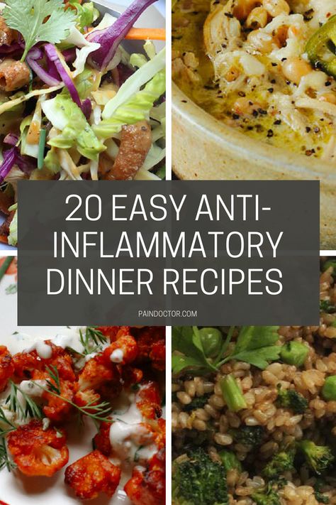 20 Easy Anti-Inflammatory Dinner Recipes That Will Make You Feel Great – Pain Doctor Inflammation Diet Recipes, Inflammation Foods, Anti Inflammation Recipes, Inflammation Diet, Recetas Keto, Inflammatory Foods, Idee Pasto Sano, Slow Food, Diet Meal Plans