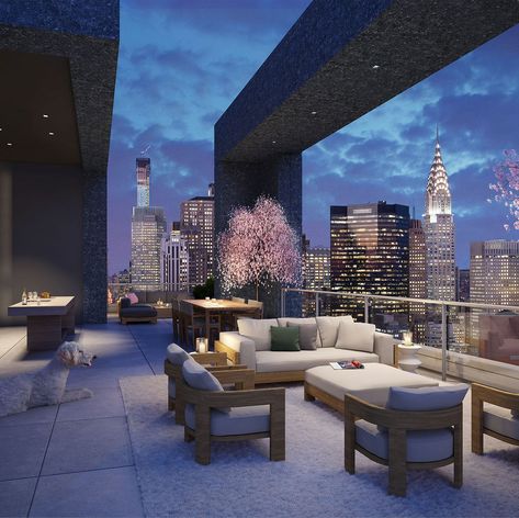 This is The Most Expensive Penthouse Apartment in New York City Rooftop Amenities, Penthouse New York, Apartamento New York, Dream Penthouse, Appartement New York, Man Home Decor, Penthouse In New York, Nyc Penthouse, New York Penthouse