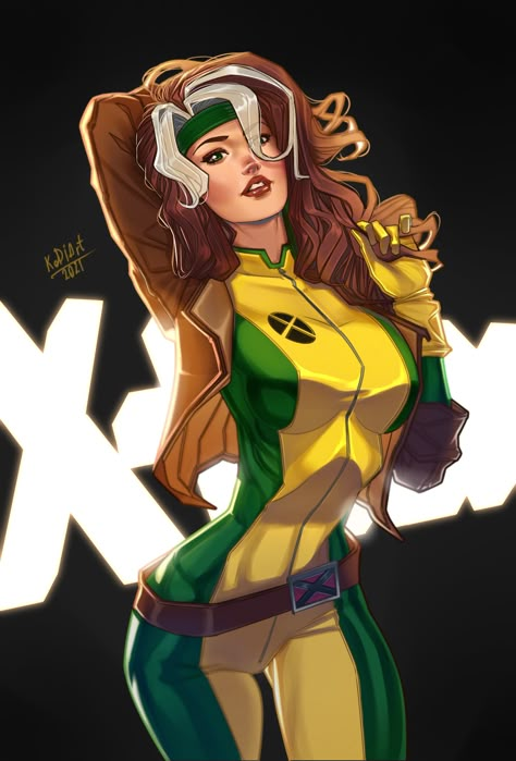 Rogue Xmen, Black Widow Winter Soldier, Marvel Rogue, Xmen Art, Rogue Gambit, Marvel Champions, Marvel Fan Art, Marvel Series, X Man