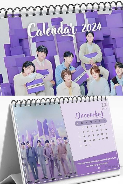 Exclusive BTS Photos: 12 monthly pages showcasing special BTS moments, plus a captivating cover photo #BTS lover #BTS fans Bts Moments, Table Calendar, Desk Calendar, Bts Fans, Desk Calendars, Cover Photo, Bts Photo, Cover Photos, Looking Back