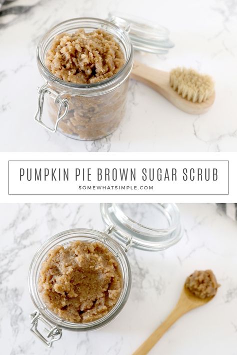 Pumpkin Spice Sugar Scrub Pumpkin Pie In A Jar, Pumpkin Essential Oil, Pumpkin Spice Sugar Scrub, Pumpkin Sugar Scrub, Scrub Bars, Pie In A Jar, Bath Scrub, Diy Pumpkin Spice, Brown Sugar Scrub