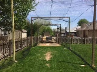 How to Build a Backyard Batting Cage - HubPages Batting Cage Backyard, Batting Cage Net, Pitching Drills, Diy Carport, Batting Cage, Backyard Baseball, Softball Pitching, Batting Cages, Backyard Buildings