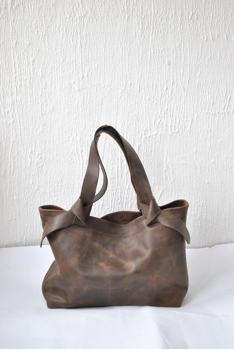 Leather tote bag Laptop bag Dark brown leather bag  Woman bag Dark Brown Leather Bag, Luxury Leather Bag, Luxury Tote Bags, Brown Leather Tote Bag, Women's Bags By Material, Woman Bag, Bag Dark, Brown Leather Totes, Leather Laptop Bag