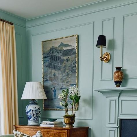 Lauren E. Lowe on Instagram: "Swathing a room in @farrowandball Teresa’s Green is always a good idea." Teresas Green, Home Decor Inspiration, Decor Inspiration, Hallway, Paint Colors, Family Room, Paint, Living Room, Wall