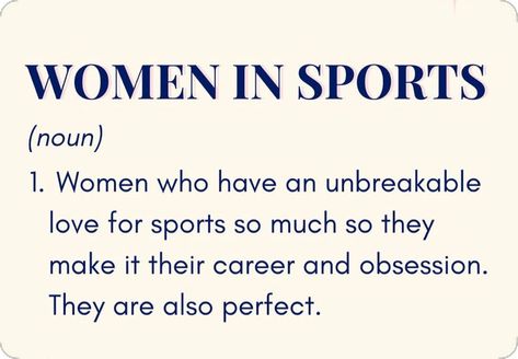 Women In Sports Quotes, Sports Psychology Aesthetic, Girls Sports Quotes, Sport Management Career, Football Website, Real Estate Vision Board, Sports Journalism, Inspirational Sports Quotes, Women In Sports