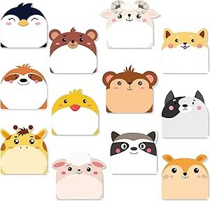 24 Pads Cute Sticky Notes Cartoon Sticky Kawaii Sticky Notes Fun Sticky Notes Cute Notepads Sticky Note Pads Self Stick Memo Pad for Office Home Kids Students Roommates Tab Gifts (Multi Animals) Kawaii Sticky Notes, Sticky Notes Cute, Cute Sticky Notes, Notes Cute, Animal Party Favors, Work Supplies, Note Pads, Sticky Note, Good Notes