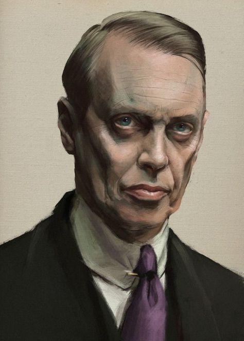 Delta Green Character Art, Nucky Thompson, Delta Green, Cthulhu Art, Modern Vampires, Call Of Cthulhu Rpg, Victorian Vampire, Steve Buscemi, Green Characters