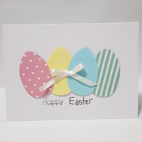 Childrens Easter Cards, Easy Easter Cards Handmade, Simple Easter Cards To Make, Easter Cards Handmade Easy Simple, Homemade Easter Cards For Kids, Homemade Easter Cards Ideas, Easy Easter Cards To Make, Easter Cards Eyfs, Easter Cards For Children