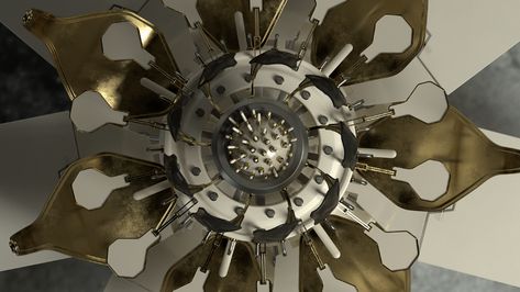 Mechanical Flower on Behance Robot Flower, Mechanical Flower, Flower Mechanics, Alien Flora, Flower Anatomy, The Satellite, Design Mood Board, 3d Motion, Maxon Cinema 4d