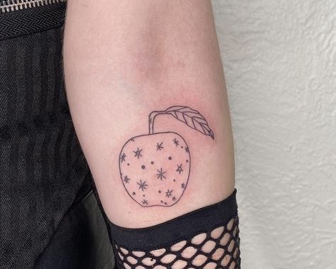 Fantastic Fox Tattoo, Apple Stick And Poke Tattoo, Colorful Stick And Poke Tattoo, Strawberry Stick N Poke, Stamp Tattoo Strawberry, Fantastic Mr Fox Apple Tattoo, Wes Anderson Tattoo Ideas, Wes Anderson Tattoo, Fantastic Mr Fox Tattoo