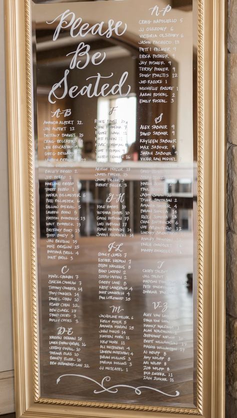 Unique Seating Chart Wedding, Unique Seating Chart, Mirror Seating Chart, Unique Seating, Table Assignments, Wedding Mirror, Reception Seating, Mirror Sign, Seating Plan Wedding