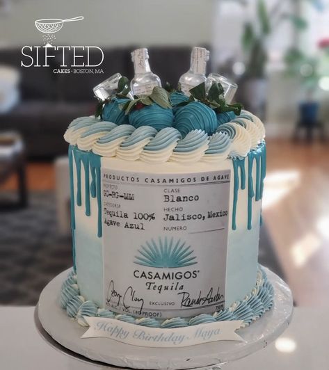 Casa Amigos Tequila Cake, Casamigos Birthday Cake, Clase Azul Cake, Casamigos Cake, Alcohol Cakes, Tequila Cake, Margarita Cake, Alcohol Cake, Birthday 2023