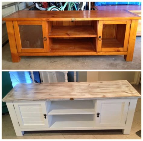 Refurbish Tv Cabinet, Tv Cabinet Flip, Tv Cabinet Diy Furniture Makeover, Tv Cabinet Refurbished, Refurbished Tv Unit, Upcycle Tv Cabinet, Upcycled Tv Cabinet, Tv Stand Flip, Refinished Tv Stand