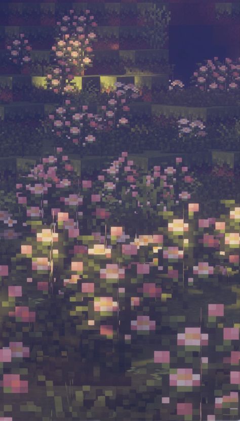 Minecraft Flowers Wallpaper, Pixel Flower Wallpaper, Minecraft Flower Wallpaper, Minecraft Cherry Blossom Wallpaper, Pink Minecraft Aesthetic, Minecraft Lockscreen, Minecraft Aesthetic Wallpaper, Coquette Minecraft, Minecraft Flowers