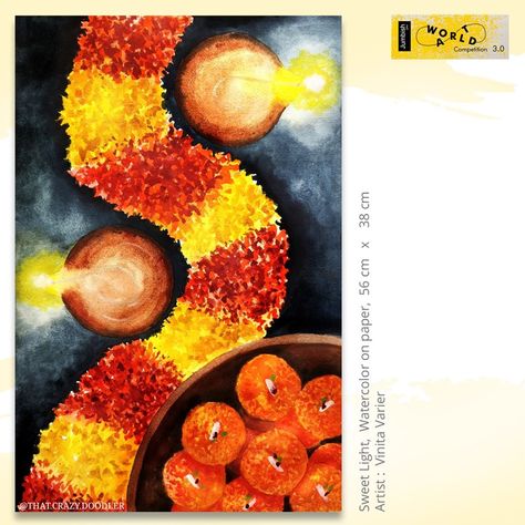 Diwali Painting For Competition, Diwali Painting Ideas Aesthetic Indian, Diwali Painting Festival Of Light, Painting On Diwali, Diwali Drawing Ideas Creative, Diwali Watercolor Painting, Diwali Canvas Painting, Diwali Painting Canvas, Diwali Art Painting