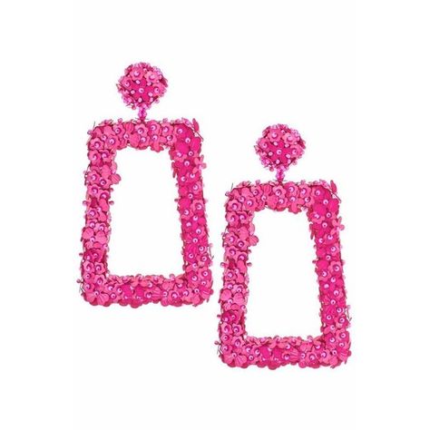 Sachin  Babi Fleur Dusk  Fuchsia ($295) ❤ liked on Polyvore featuring jewelry, earrings, fuchsia, beaded earrings, plastic earrings, floral earrings, rectangle earrings and flower clip on earrings Pink Statement Earrings, Pink Drop Earrings, Elegant Cocktail Dress, Rectangle Earrings, Summer Earring, Elegant Red, Red Earrings, Pink Tone, Pink Earrings