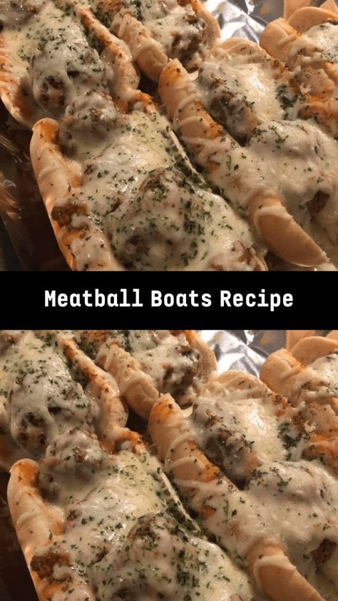 Meatball Boats - middleeastsector Meatball Boats, Cheese Boat, Meatball Hoagie, Fluffy Bread, How To Make Meatballs, Burger Dogs, Best Meatballs, Hoagie Rolls, Asiago Cheese