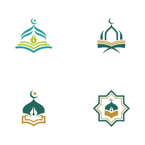 Premium Vector | Islamic school vector icon design Q Logo, Islamic School, School Vector, Education Logo Design, Clever Logo, Education Logo, Arabic Art, School Logo, Islamic Design