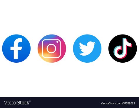 Facebook Twitter Instagram Logo, Facebook Logo Icons, All Social Media Logos, Social Media Icons Png, Social Media Logos Icons Png, Tiktok Logo, Logo Ig, Facebook And Instagram Logo, Social Media Icons Vector