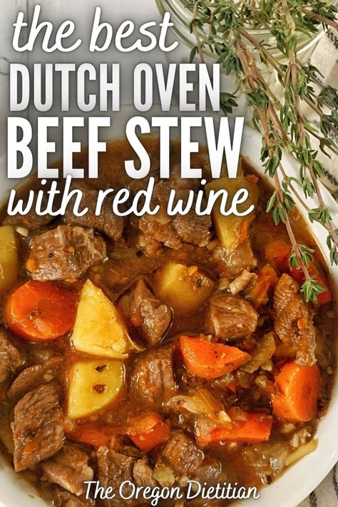 Fast Beef Stew, Oven Baked Beef Stew, Dutch Oven Beef Stew Recipes, Beef Stew With Red Wine, Beef Stew Recipe Oven, Baked Beef Stew, Quick Beef Stew, Stew With Red Wine, Gluten Free Beef Stew