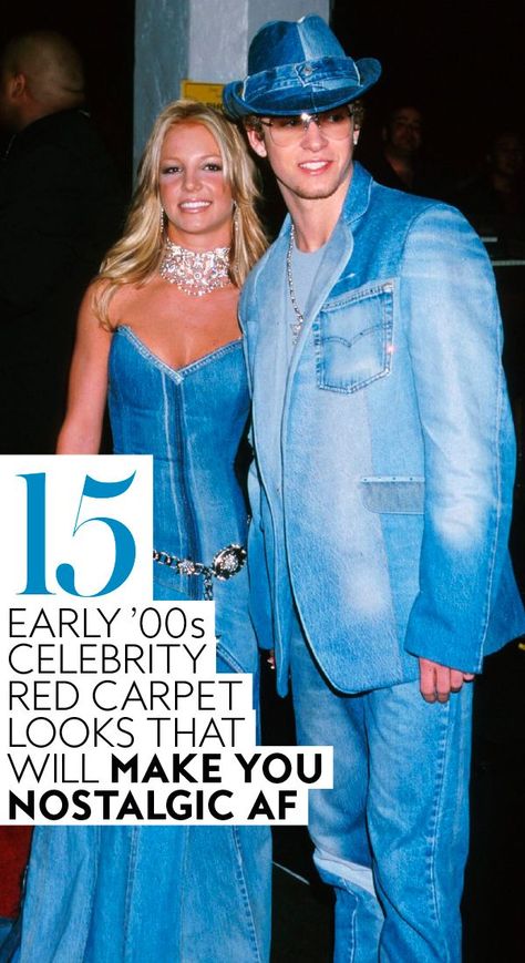 Scroll down below to see some of the most incredible red carpet looks from the turn of the 21st century (you know at least a couple of these were on your outfit inspiration board—don’t lie).#throwback #hollywood #celebrity 2000s Couple Outfits, 2000s Celebrity Couples, Y2k Couple Outfits, Early 2000s Celebrities, 2000s Couples, Dresses Over Pants, Throwback Fashion, Dress Over Pants, Hollywood Celebrity