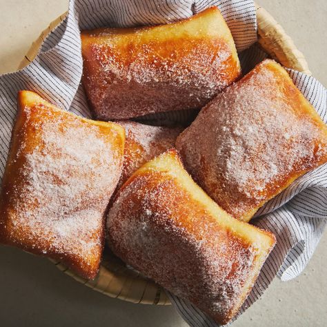 Malasadas Recipe | Epicurious Malasadas Recipe, Epicurious Recipes, Guava Paste, Coconut Pudding, Baked Treats, Fried Dough, Fluffy Texture, Bread Biscuits, Pastry Cream