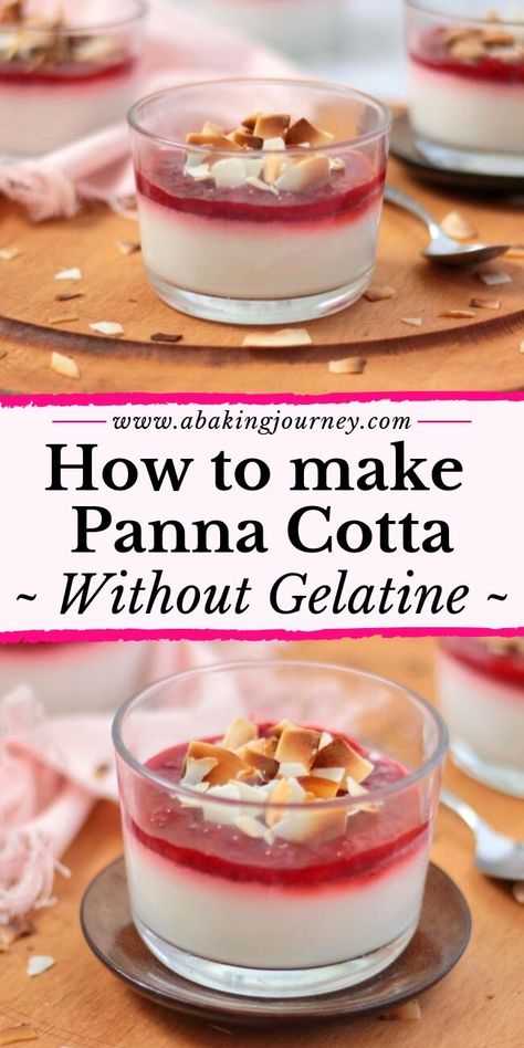 Vegan Gelatin Recipes, Coconut Panna Cotta Recipe, Agar Agar Desserts, Agar Agar Recipe, Panda Cotta, Caramel Panna Cotta, Kosher Desserts, Vegan Panna Cotta, Coconut Panna Cotta