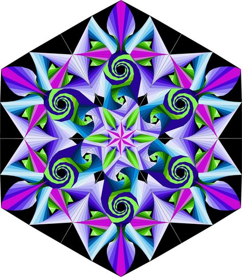 Quilting Solutions: Galaxies Paper Peicing Patterns, Optical Illusion Quilts, How To Quilt, Kaleidoscope Quilt, Barn Quilt Designs, Quilt Modernen, Barn Quilt Patterns, Miniature Quilts, Kaleidoscopes