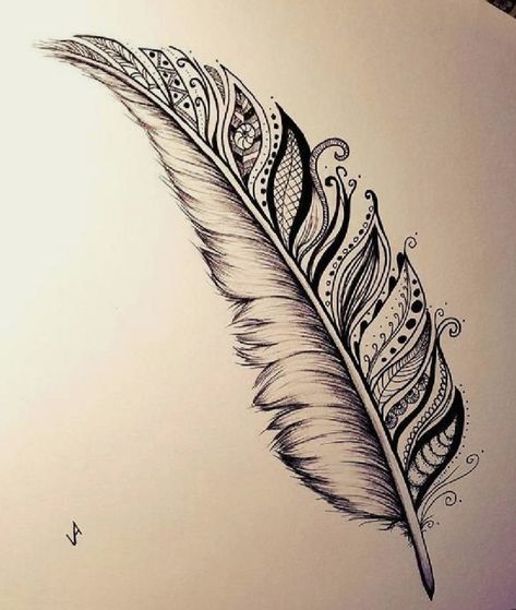 Swan Tattoo Design, Plume Tattoo, Tattoo Plume, Tattoo Feather, Swan Tattoo, Feather Drawing, Aries Tattoo, Mens Shoulder Tattoo, Landscape Tattoo