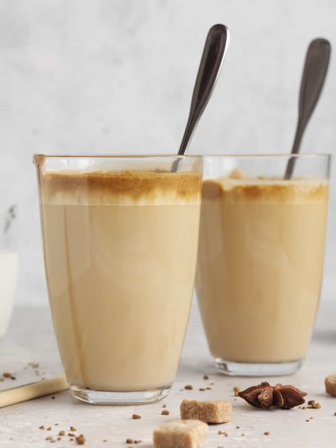 Easy Maple Iced Coffee | Camila Made Maple Iced Coffee Recipe, Iced Coffee For A Crowd, Coffee For A Crowd, French Vanilla Creamer, Saigon Cinnamon, Iced Coffee Recipe, Cinnamon Syrup, Maple Butter, Vanilla Milk