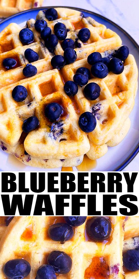 EASY BLUEBERRY WAFFLES RECIPE- The best quick and easy waffles, homemade with simple ingredients. Crispy on the outside, fluffy on the inside. Full of blueberries (fresh or frozen), lemon and vanilla. From CakeWhiz.com Blueberry Waffles Recipe, Lemon Juice Benefits, Benefits Of Lemon, Blueberry Waffles, Waffles Easy, Waffles Recipe, Frozen Berries, Get Rid Of Warts, Easy Blueberry