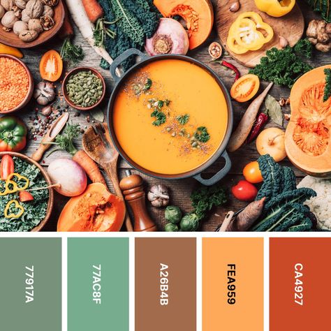 30 Fall Color Palettes for Earthy Designs - Color Meanings Food Colour Palette, Food Color Palette, Academia Color Palette, Food Colors Palette, Dark Academia Color Palette, Dark Academia Color, Fall Color Palettes, Colour Palette Ideas, Decorating With Color