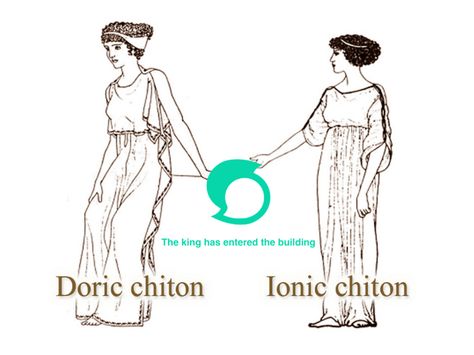 Ionic chiton Just like you'll always see people today wearing jeans, the Greek chiton was a staple clothing of the… by tanata Diy Greek Chiton, Chiton Greek, Ionic Chiton, Greek Chiton, Ancient Greek Costumes, Historical Sewing, Greek Costume, Hellenistic Period, Classical Period