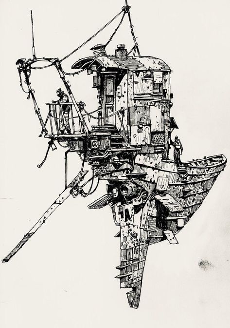 Ian Mcque, Autumn Illustration, 다크 판타지, Ink Sketch, Norman Rockwell, Ink Illustrations, Architecture Sketch, Environment Concept Art, Pen Art