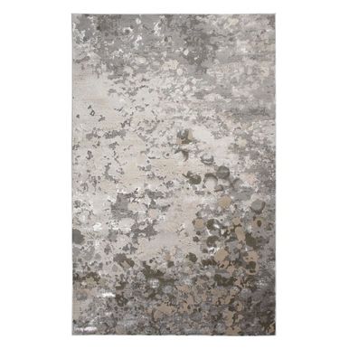 Mercury Rug - Silver Revere Pewter Paint, Dark Grey Sectional, Neutral Floor, Pewter Paint, Faux Cowhide Rug, White Shag Rug, Neutral Flooring, White Countertop, Revere Pewter