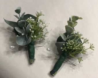 Anemone Bridal Bouquet, Spiral Eucalyptus, Greenery Wedding Bouquet, Bridesmaid Bouquet White, Wedding Boutonnieres, Faux Flower Bouquets, Rustic Boutonniere, Dollar Eucalyptus, Groomsmen Boutonniere