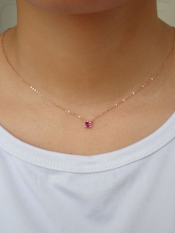 Tiny Diamond Necklace, Pink Gold Necklace, Pink Gemstone Necklace, Pink Stone Necklace, Morganite Necklace, Jewelry Necklace Simple, October Birthstone Necklace, Antique Jewellery Designs, Bangles Design