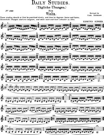 Daily Studies for Developing Flexibility and Independence in Fingering for Violin - Violin Sheet Music by Singer Violin Exercises, Violin Scales, Free Violin Sheet Music, Violin Teaching, Violin Practice, Violin Instrument, Learn Violin, Violin Lessons, Flute Sheet Music