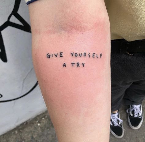 Give Yourself A Try Tattoo, The 1975 Tattoo Ideas Lyrics, Box Tattoo 1975, Poetry Is In The Streets The 1975 Tattoo, Rectangle Tattoo The 1975, Give Yourself A Try Tattoo The 1975, Try Tattoo, Needle Phobia, The 1975 Tattoo