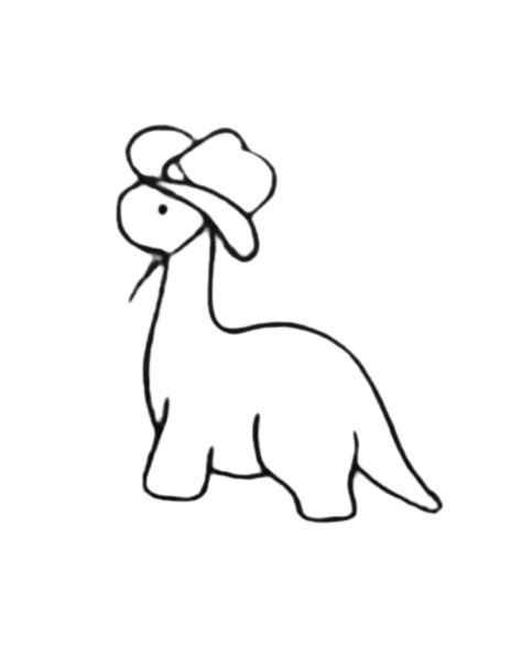 Cute Small Drawings Dinosaur, Cute T Rex Cartoon, Dino Cute Drawing, Unicorn Drawings Easy, Cute Dino Doodle, Dinosaur Flash Tattoo, Simple Easy Drawing Ideas Aesthetic, Dinosaur Sketch Easy, Drawing Doodles Easy