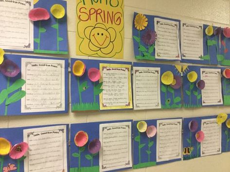 Spring Writing Activity, Poetry Crafts, Poetry Writing Activities, Spring Poetry, 1st Grade Crafts, Easter Writing, Spring Writing, Third Grade Writing, Spring Reading