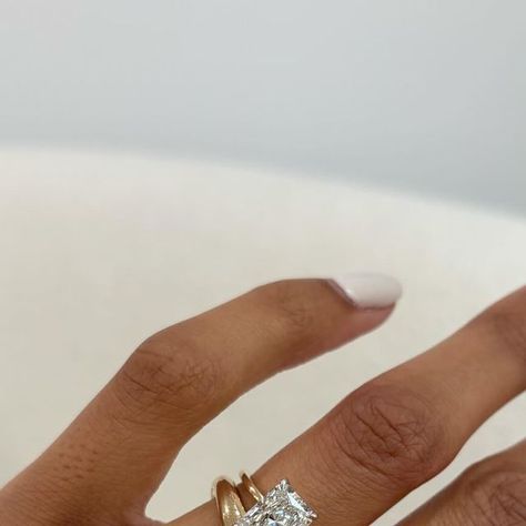 Her Rock | Lab Grown Diamonds on Instagram: "Save for wedding band inspo! Our curved dome ring in 14k gold is great as an everyday fashion ring, but we’re loving it styled as a wedding band🔥💍 #goldjewelry #domering #chunkyjewelry #engagementring #ringstack #radiantcut #labdiamonds" Thick Curved Wedding Band, Save For Wedding, Chunky Wedding Band, Dome Wedding Band, Gold Band Wedding Ring, Contour Wedding Band, Dome Ring, Curved Wedding Band, Chunky Jewelry