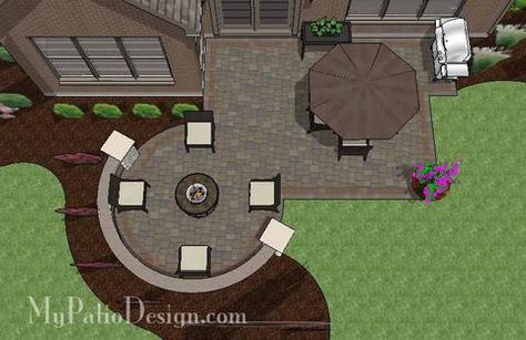 Large Curvy Outdoor Living Design with Pergola | Downloadable Design – MyPatioDesign.com Patio Plan, Pergola Modern, Diy Patio Ideas, Patio Plans, Patio Grill, Patio Layout, Concrete Patios, Backyard Area, Patio Pergola