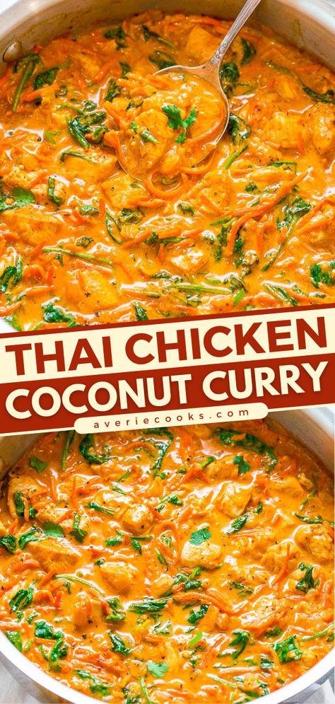 Thai Chicken Coconut Curry, Chicken Coconut Curry, Chicken Curry Recipe Easy, Chicken Coconut, Curry Recipes Easy, Curry Dishes, Thai Chicken, Curry Chicken Recipes, Think Food